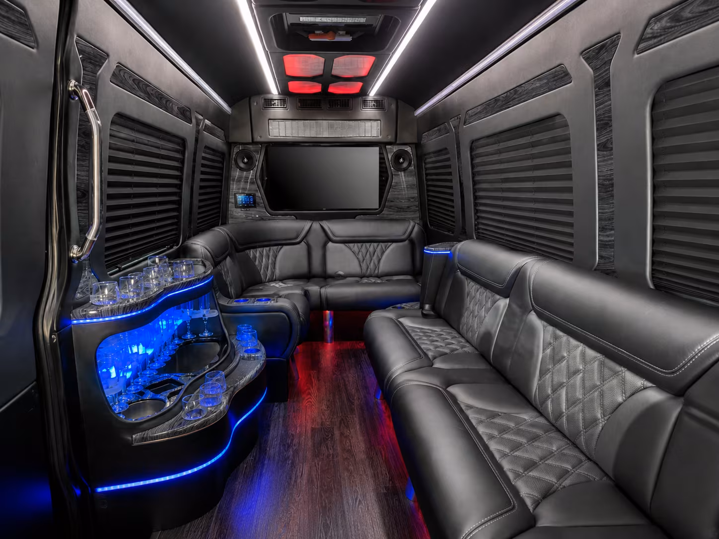 scranton 30 passenger party bus interior