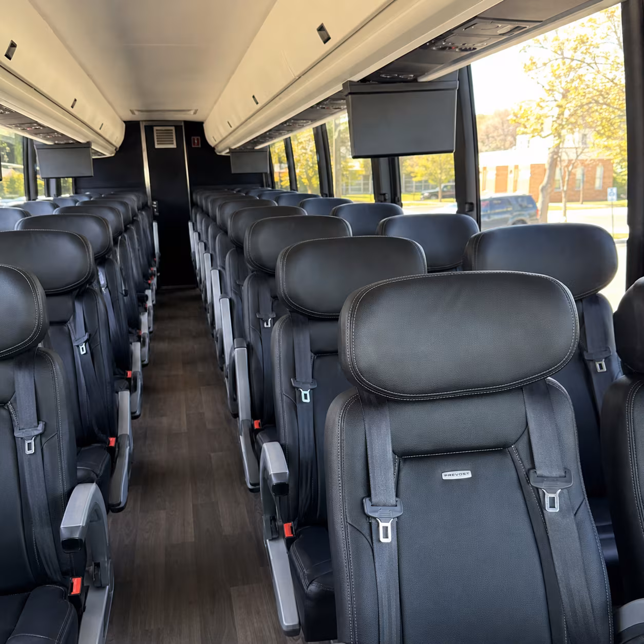 scranton charter bus rental interior